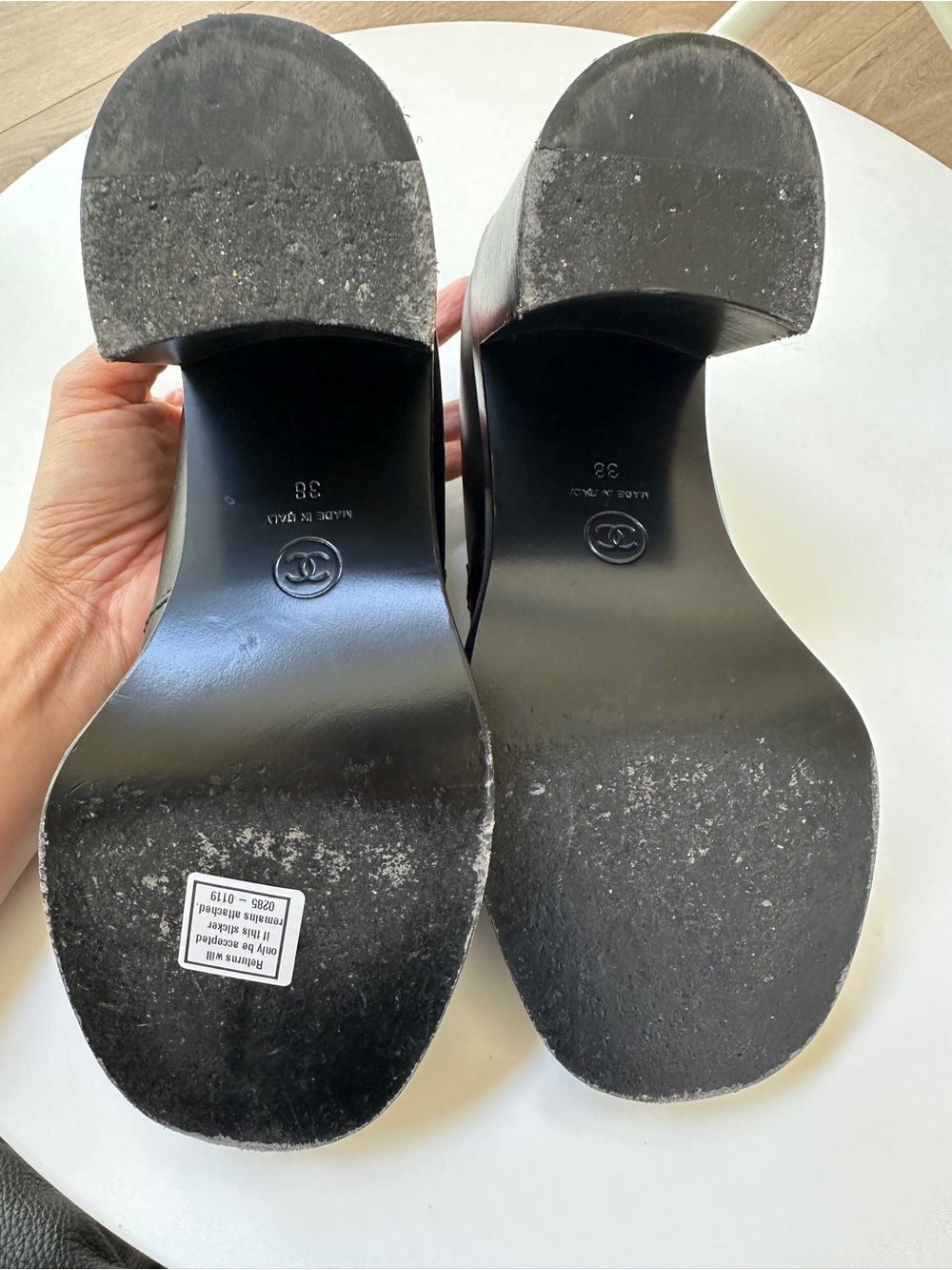 Chanel Black Leather Loafers - Picture 15 of 15